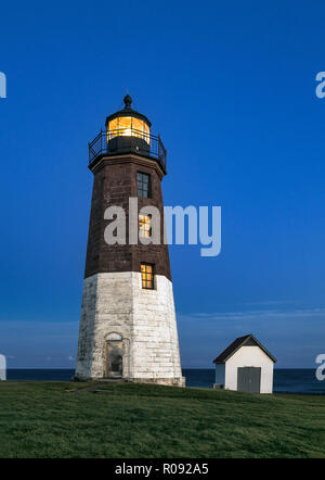 Punto Judith faro, Rhode Island, Stati Uniti d'America. Foto Stock