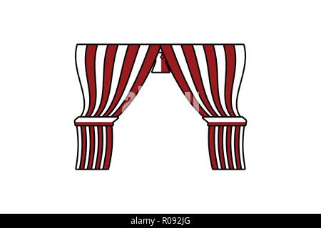 La tenda del circo disegni Logo ispirazione isolata su sfondo bianco Illustrazione Vettoriale