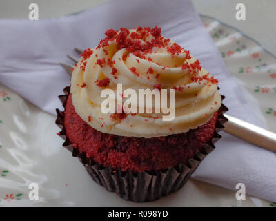 Red Velvet Cupcake Foto Stock