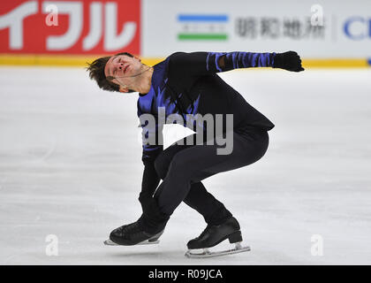 Helsinki, Finlandia. 03 Nov, 2018. Alexei Bychenko (ISR) durante in uomini breve programma del GP ISU di Pattinaggio di Figura Helsinki 2018 a Helsinki sala ghiaccio (Helsingin Jaahalli) Sabato, 03 novembre 2018. HELSINKI . (Solo uso editoriale, è richiesta una licenza per uso commerciale. Nessun uso in scommesse, giochi o un singolo giocatore/club/league pubblicazioni.) Credito: Taka Wu/Alamy Live News Foto Stock