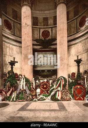 Tomba di Victor Emmanuel, Roma, Italia, Photochrome Stampa, Detroit Publishing Company, 1900 Foto Stock