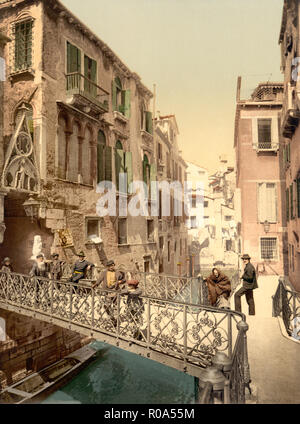Paradise Bridge, Venezia, Italia, Photochrome Stampa, Detroit Publishing Company, 1900 Foto Stock