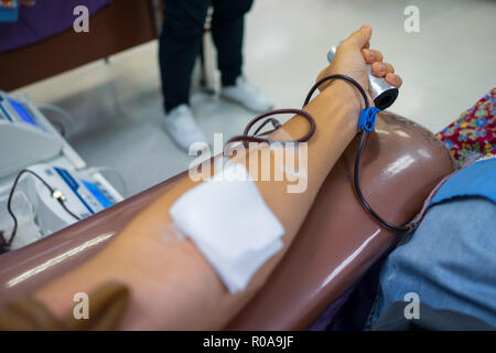 Donatore di Sangue la donazione del sangue Foto Stock