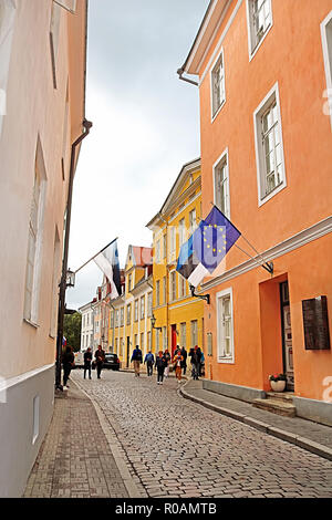 TALLINN, Estonia - 30 agosto 2018: edifici su Toom-Kooli Street Foto Stock