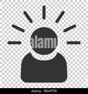 Mente gente icona in stile appartamento. La frustrazione umana illustrazione vettoriale su sfondo isolato. Mente pensando la concezione di business. Illustrazione Vettoriale