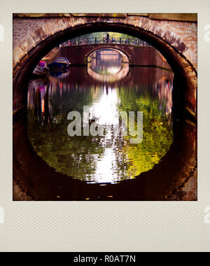 Ponte sul canale di Amsterdam, Paesi Bassi Foto Stock