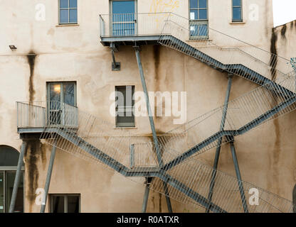 Wonky scalinata di Alghero, Sardegna Foto Stock