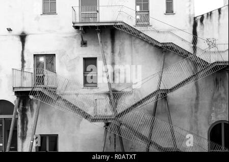 Wonky scalinata di Alghero, Sardegna Foto Stock