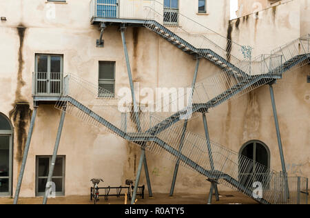 Wonky scalinata di Alghero, Sardegna Foto Stock