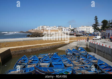 Vista sulla medina da Skala du Port, Essaouira, Marocco, Africa Foto Stock