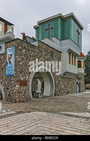 SKOPJE, REPUBBLICA DI MACEDONIA - 13 Maggio 2017: Memoriale della Casa Madre Teresa nella città di Skopje, Repubblica di Macedonia Foto Stock