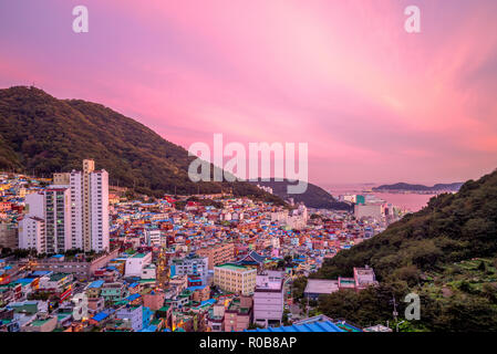 Famosa attrazione di cultura Gamcheon Village, Corea Foto Stock