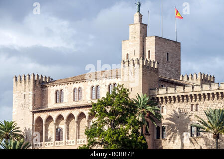 Palacio Real de la Almudaina, Palma di Maiorca Palazzo reale di Almudaina Spagna Foto Stock