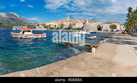 Croazia - La vecchia città di Korcula. Foto Stock