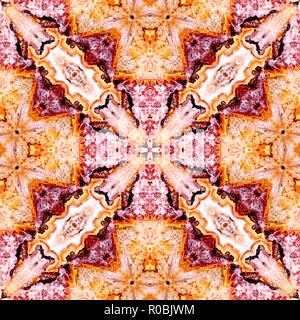 Lucidati fetta di Jasper (opaco, a grana fine forma di calcedonio) Foto Stock