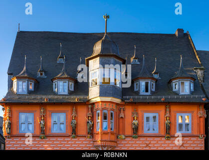 Kaiserworth (Gildehaus di panno trader), il Sito Patrimonio Mondiale dell'UNESCO a Marktplatz a Goslar. Bassa Sassonia Germania, Europa Foto Stock