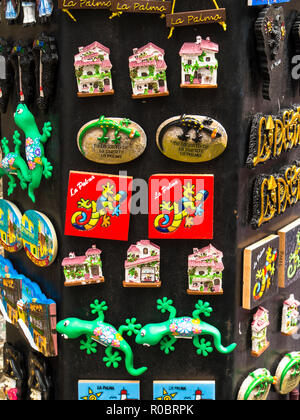 Souvenir magneti per il frigo, Santa Cruz de La Palma,Isole Canarie,Spagna Foto Stock