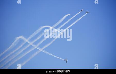 Il team di Raven (Raven) divertente migliaia di spettatori a 2018 Bournemouth Air Festival Foto Stock