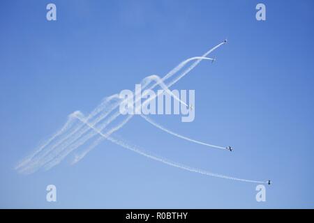 Il team di Raven (Raven) divertente migliaia di spettatori a 2018 Bournemouth Air Festival Foto Stock