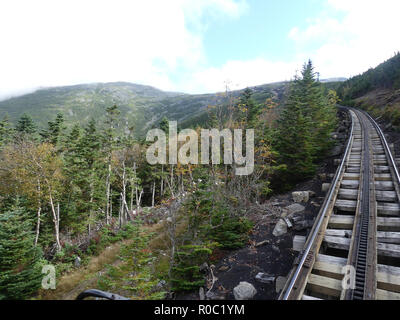 MOUNT Washington Cog Railway, New Hampshire, Stati Uniti d'America. Foto: Tony Gale Foto Stock