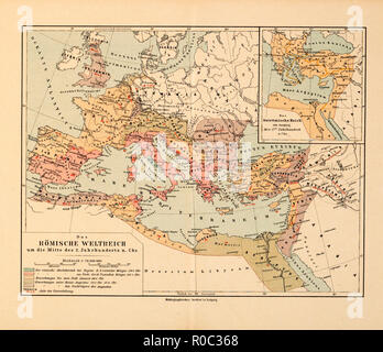 Mappa, Impero Romano intorno alla metà del II secolo D.C., Germania Foto Stock