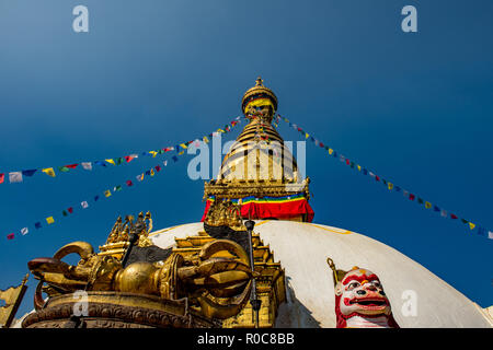 Swayambunath Stupa, Kathmandu, Nepal Foto Stock