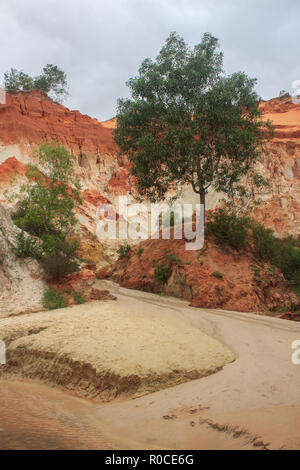 Streaming da favola, fiume attraverso la pietra arenaria mui ne vietnam Foto Stock