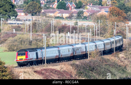 125 treno HST sulla costa est Mainline vicino a Retford. Foto Stock