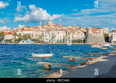 Croazia - La vecchia città di Korcula. Foto Stock