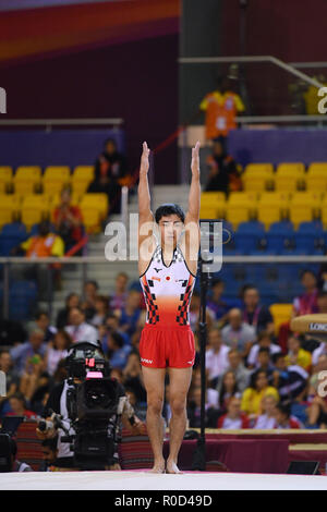 Doha in Qatar. 2° Nov, 2018. Kenzo Shirai (JPN), 2 novembre 2018 - Ginnastica Artistica : Il 2018 ginnastica artistica Campionati del Mondo piano finale al Dome aspirano a Doha, in Qatar. Credito: MATSUO.K AFLO/sport/Alamy Live News Foto Stock