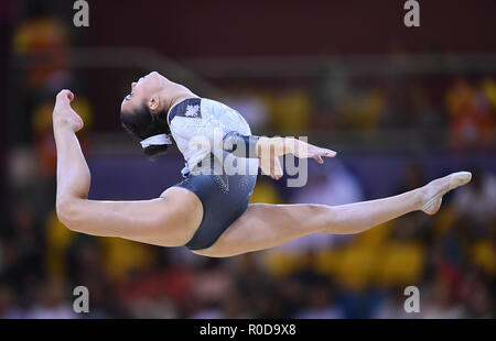 Doha, Katar. 03 Nov, 2018. Brooklyn Mori (Canada) a massa. GES/Ginnastica/Gymnastics World Championships di Doha, Geraetfinale, 03.11.2018 - GES/ginnastica artistica/Gymnastics World Championships: 03.11.2018 - | Utilizzo di credito in tutto il mondo: dpa/Alamy Live News Foto Stock