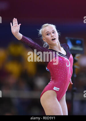 Doha, Katar. 03 Nov, 2018. Angelina Melnikova (Russia) a massa. GES/Ginnastica/Gymnastics World Championships di Doha, Geraetfinale, 03.11.2018 - GES/ginnastica artistica/Gymnastics World Championships: 03.11.2018 - | Utilizzo di credito in tutto il mondo: dpa/Alamy Live News Foto Stock