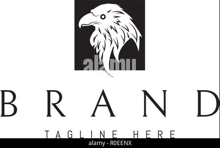 Raven logo vettoriale Illustrazione Vettoriale