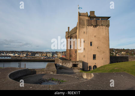 Il castello di Broughty, Broughty Ferry, Dundee, Tayside, Scozia. Foto Stock