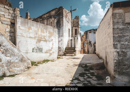 Il vecchio villaggio di Spinazzola in Puglia, Italia Foto Stock