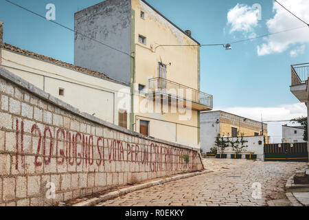 Il vecchio villaggio di Spinazzola in Puglia, Italia Foto Stock