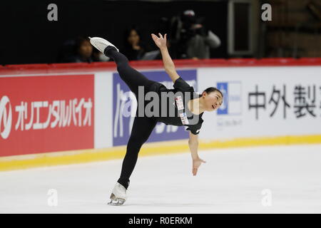 Helsinki, Finlandia. 1 Nov, 2018. Kaori Sakamoto (JPN) Pattinaggio di Figura : ISU Grand Prix di Pattinaggio di Figura 2018/2019 "ISU Helsinki GP2018' ufficiale sessione pratica presso il ghiaccio di Helsinki Hall a Helsinki in Finlandia . Credito: Mutsu Kawamori/AFLO/Alamy Live News Foto Stock