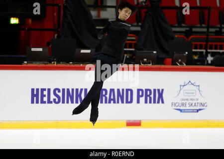 Helsinki, Finlandia. 2° Nov, 2018. Yuzuru Hanyu (JPN) Pattinaggio di Figura : ISU Grand Prix di Pattinaggio di Figura 2018/2019 "ISU Helsinki GP2018' sessione di prove sul ghiaccio di Helsinki Hall a Helsinki in Finlandia . Credito: Mutsu Kawamori/AFLO/Alamy Live News Foto Stock