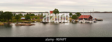 Natura, isola, baltico, sky, bay, Finlandia, pesca, costa, costiere, paesaggio, arcipelago, all'aperto, visualizzare l'acqua, di mare, estate, Scenic, Porto, rifugio, b Foto Stock