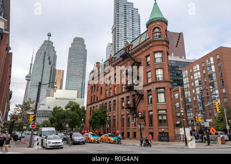 Gooderham Flat Iron Building, Toronto, Ontario, Canada Foto Stock