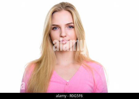 Studio shot del giovane bella ragazza adolescente Foto Stock