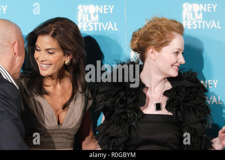 Teri Hatcher partecipa alla premiere di 'Coraline" con Miranda Otto come parte del Sidney Film Festival. Sydney, Australia 10.06.09. Foto Stock