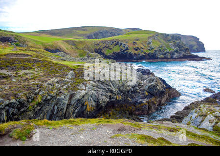 Bellissimo paesaggio del suono di vitello nell'Isola di Man, un famoso punto di vista nella isola Foto Stock