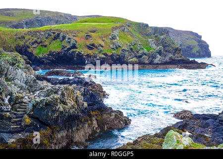 Bellissimo paesaggio del suono di vitello nell'Isola di Man, un famoso punto di vista nella isola Foto Stock