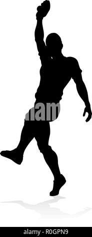 Giocatore di Baseball Silhouette Illustrazione Vettoriale