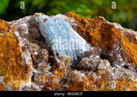La barite su calcite, Stoneham, saldare County, Colorado gem Foto Stock