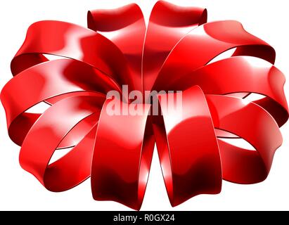 Nastro regalo arco rosso Wrap Illustrazione Vettoriale