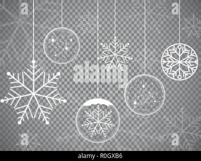 Addobbi natale realizzata da fiocchi di neve illustrazione vettoriale Illustrazione Vettoriale