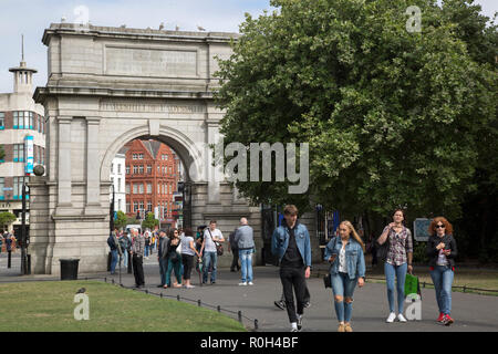 Fusiliers Arch, St Stephens Green Park; Dublino, Irlanda Foto Stock