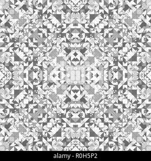 Grigio caleidoscopio seamless pattern design sfondo - abstract illustrazione vettoriale Illustrazione Vettoriale